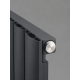 Aspar 2000 x 590 Black Vertical Decorative Radiator — 2000x590 Black